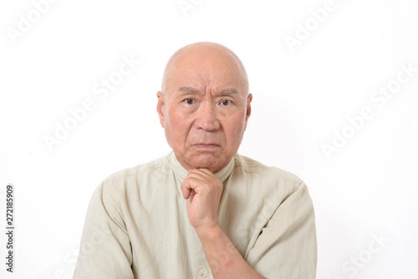 Fototapeta シニアの悩んだ顔