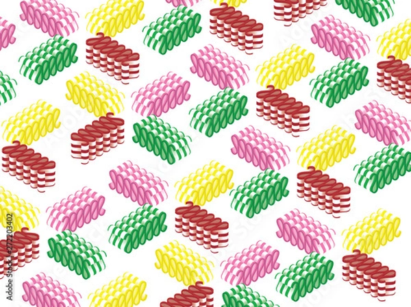 Fototapeta Ribbon Candy Background Seamless Wallpaper