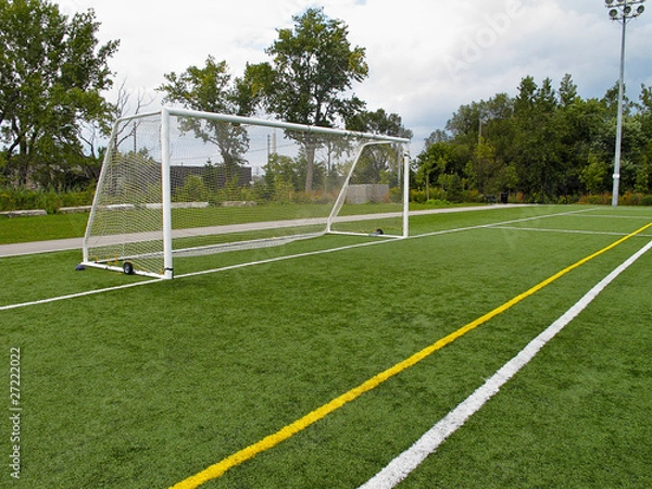 Fototapeta Soccer Net and Goalposts