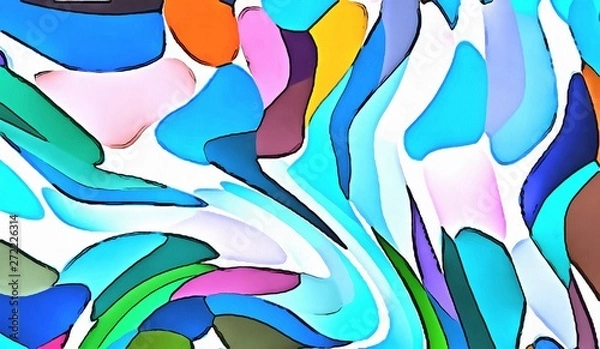Obraz Abstract marble acrylic background. Watercolor swirl texture. Psychedelic vortex crazy art. Unusual waves design pattern. Warm and very bright colors.
