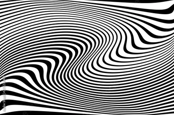 Obraz Digital image with a psychedelic stripes