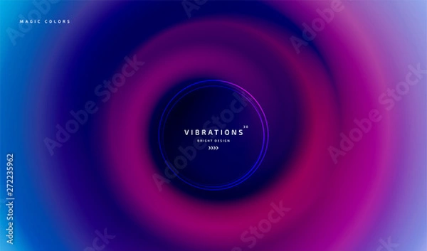 Fototapeta Abstract background with blurred fluid gradient. Liquid design in spiral shape of trendy vivid colors. Minimal poster with gradual blend between shades. Vector illustration