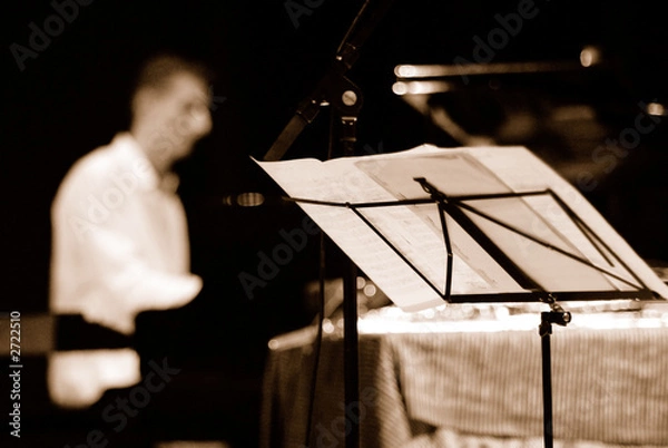 Obraz pianiste sur scène