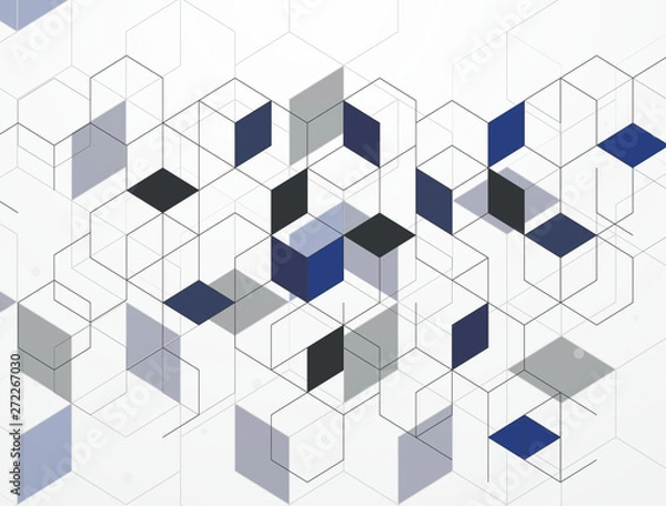 Fototapeta Modern abstract background designed with a geometric box.