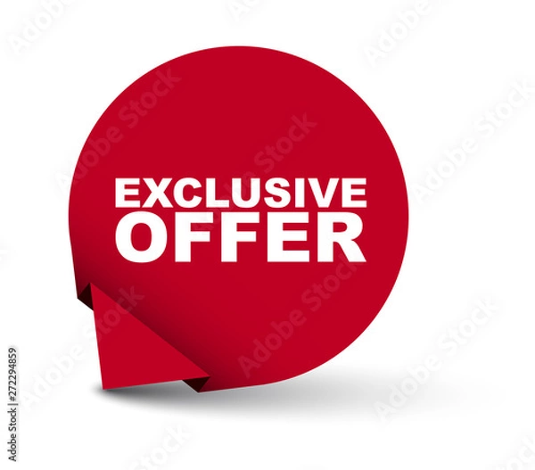 Obraz red vector banner exclusive offer
