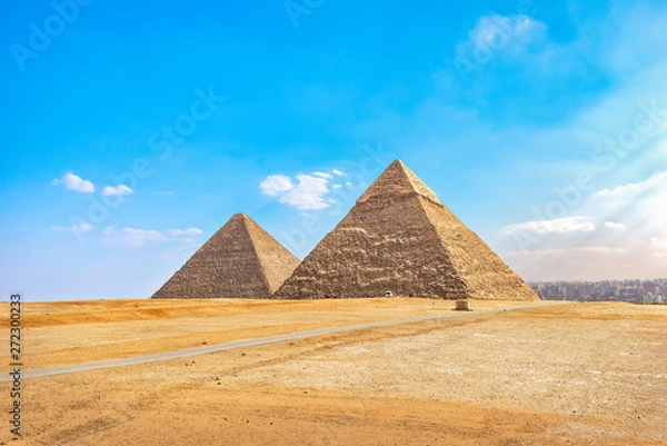 Fototapeta Khafre and Cheops pyramids