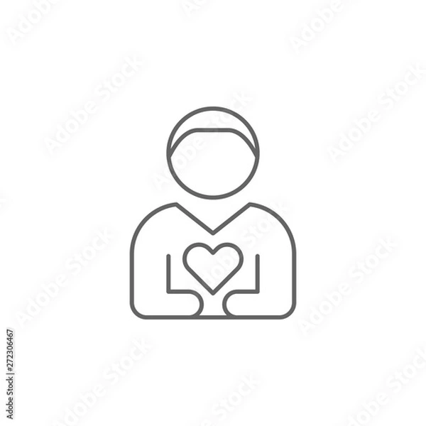 Fototapeta loyality friendship outline icon. Elements of friendship line icon. Signs, symbols and vectors can be used for web, logo, mobile app, UI, UX