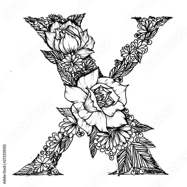 Obraz X is for miXed florals