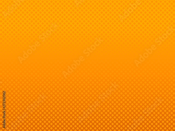 Fototapeta Abstract gradient yellow dots background. Vector illustration in comic style