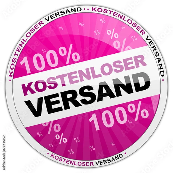 Obraz Button Kostenloser Versand lila