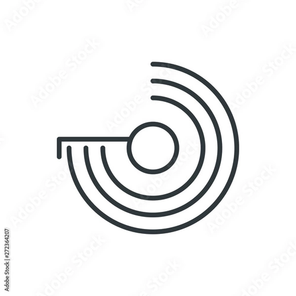 Fototapeta radar vector icon