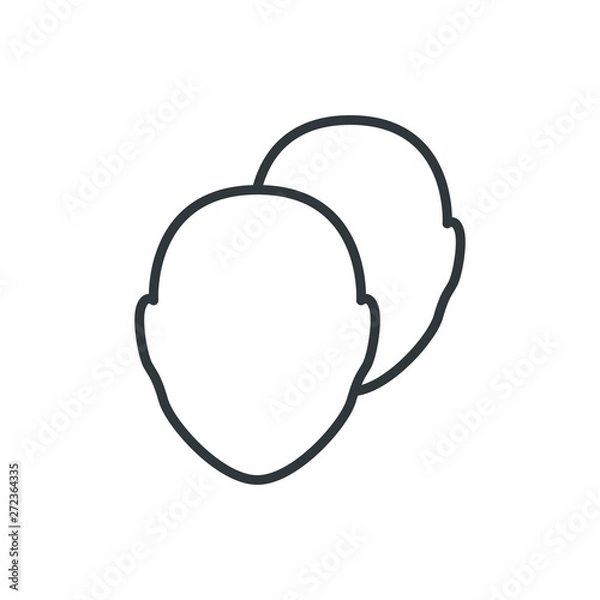 Obraz bald head vector icon