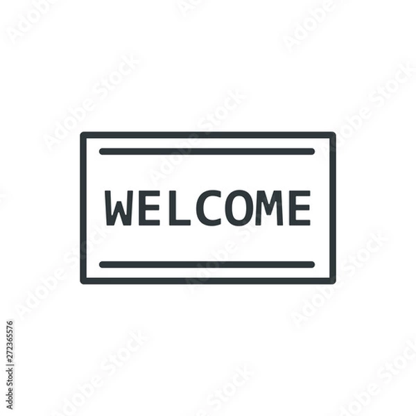 Obraz welcome mat vector icon