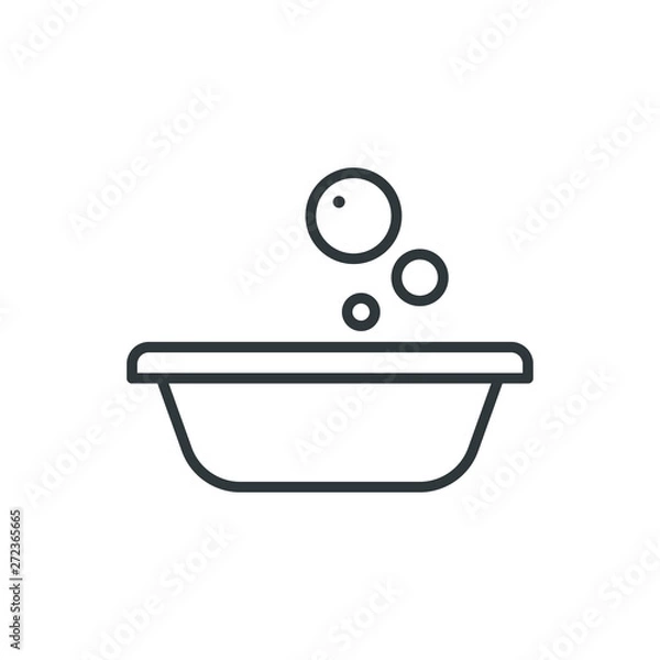 Obraz foam basin vector icon