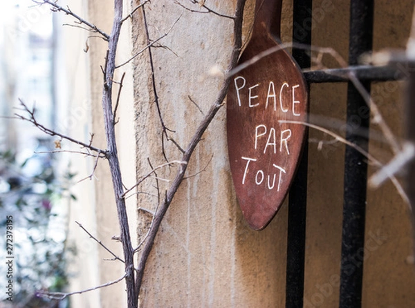 Obraz peace everywhere sign