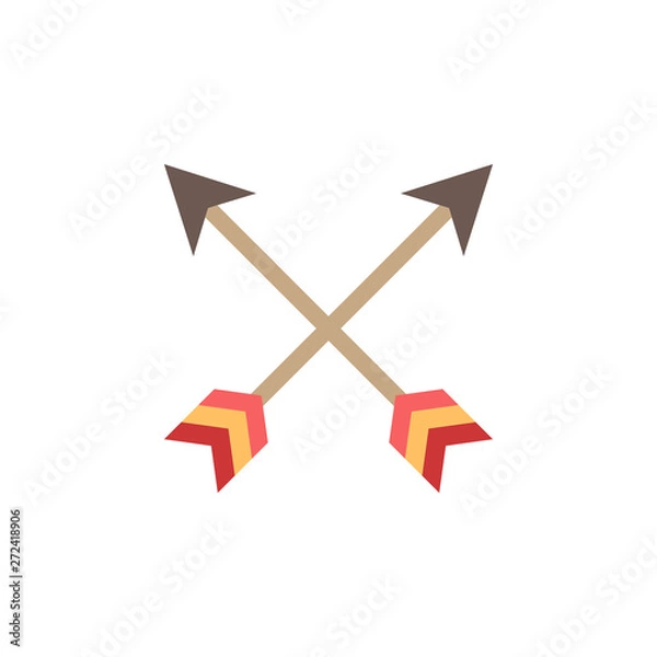 Fototapeta Arrows color icon. Element of boho color icon. Premium quality graphic design icon. Signs and symbols collection icon for websites, web design, mobile app