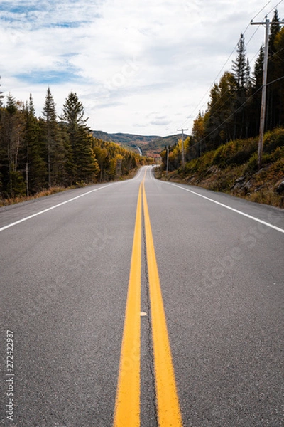 Obraz Empty road in Quebec.