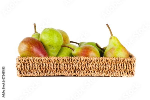 Fototapeta Pears isolated on white background. Copy space for text