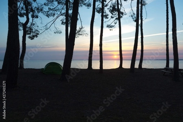 Fototapeta camping lac