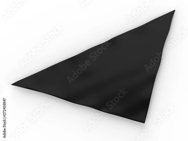 Fototapeta Blank headband or bandana for branding mockup. 3d render illustration.