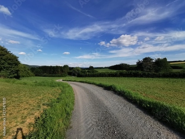 Obraz Feldweg mit Himmel quer
