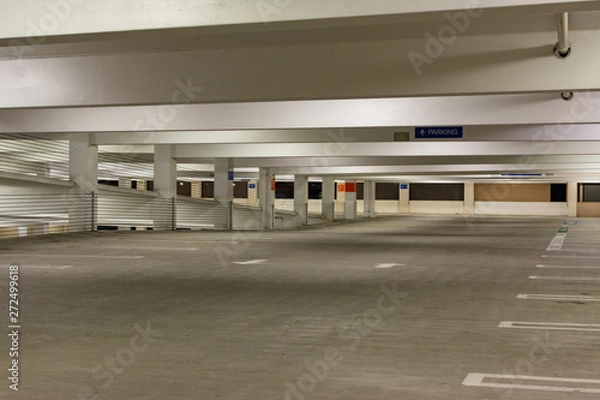 Fototapeta Empty parking structure
