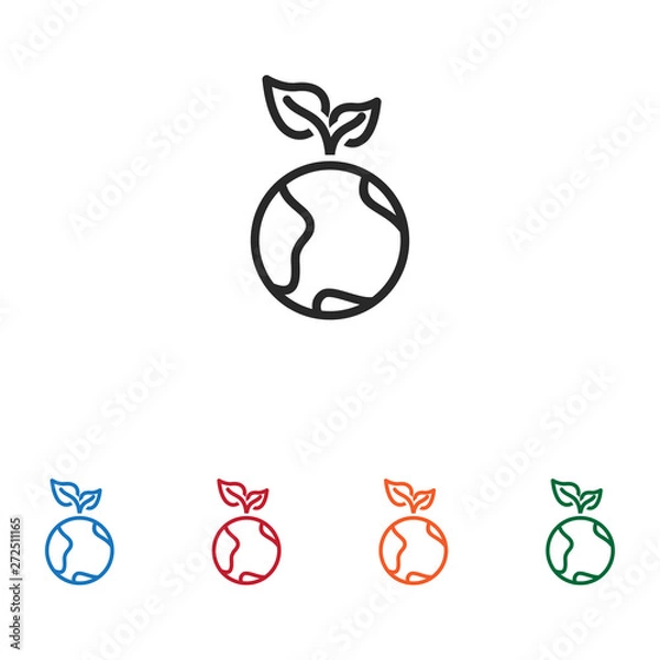 Obraz Green earth vector icon
