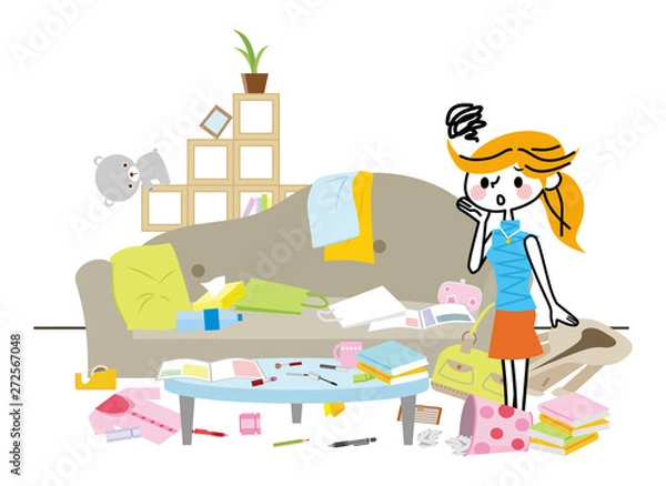 Fototapeta 散らかった部屋