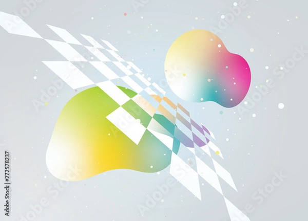 Fototapeta 立体的なイラスト　グラデーション　イメージ