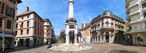 Obraz Chambéry - fontanna słonia