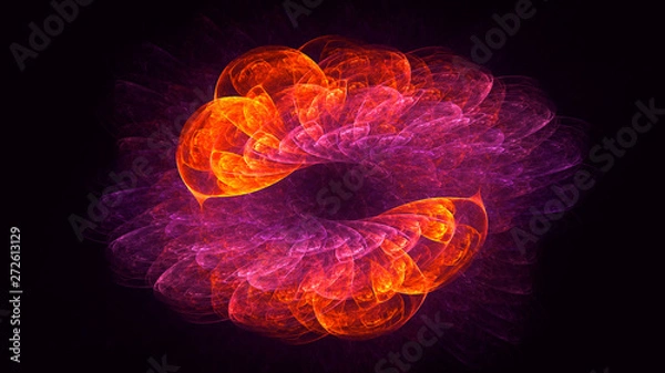 Obraz 3D rendering abstract round light background