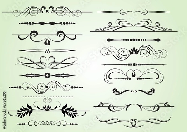 Fototapeta set of design elements vectorized