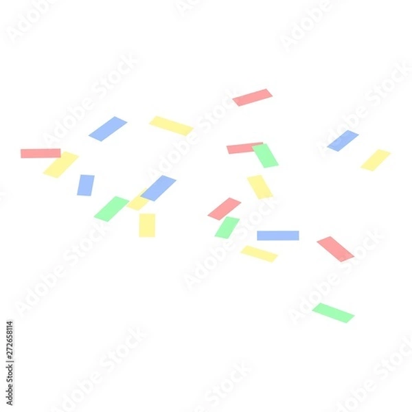 Fototapeta Colorful confetti icon. Isometric of colorful confetti vector icon for web design isolated on white background