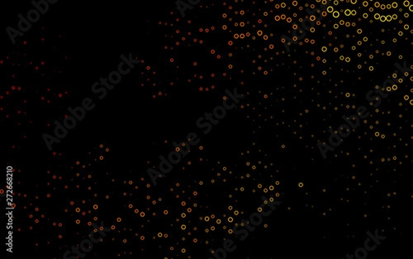 Fototapeta Light Yellow, Orange vector pattern with spheres.