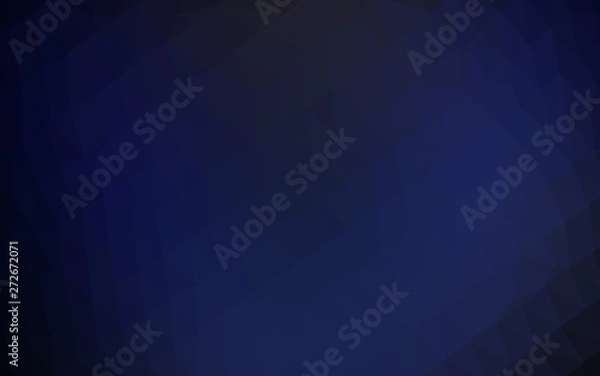 Obraz Dark BLUE vector polygon abstract layout.