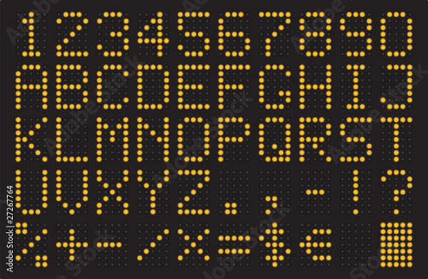 Obraz led light font