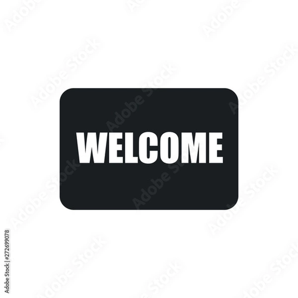 Fototapeta welcome mat vector icon