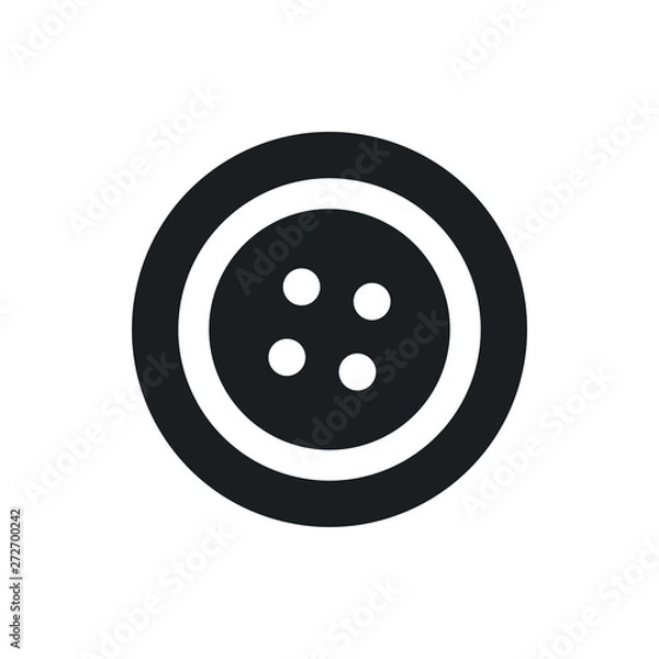 Fototapeta clothes button vector icon
