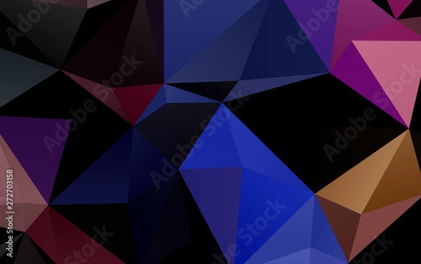 Fototapeta Light Multicolor, Rainbow vector triangle mosaic cover.