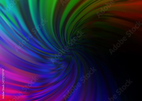 Fototapeta Dark Multicolor, Rainbow vector pattern with lava shapes.