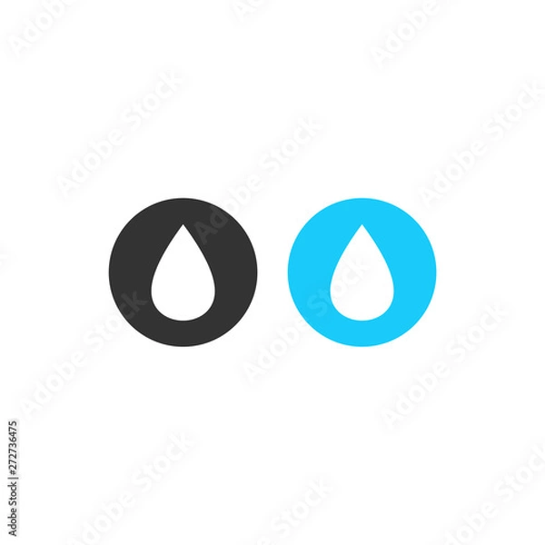 Fototapeta Water drop sign symbol on white background. Water drops vector. Water drop icon for web and app. Water drops logo design illustration