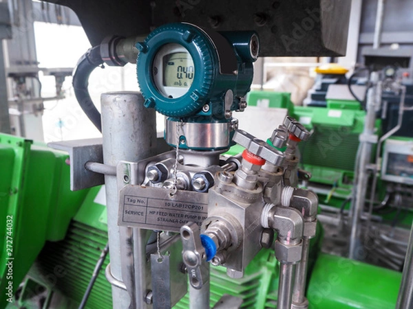 Fototapeta Pressure transmitter for apply  in industry zone at Combined-Cycle Co-Generation Power Plant.