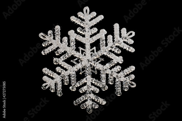 Obraz snowflake black