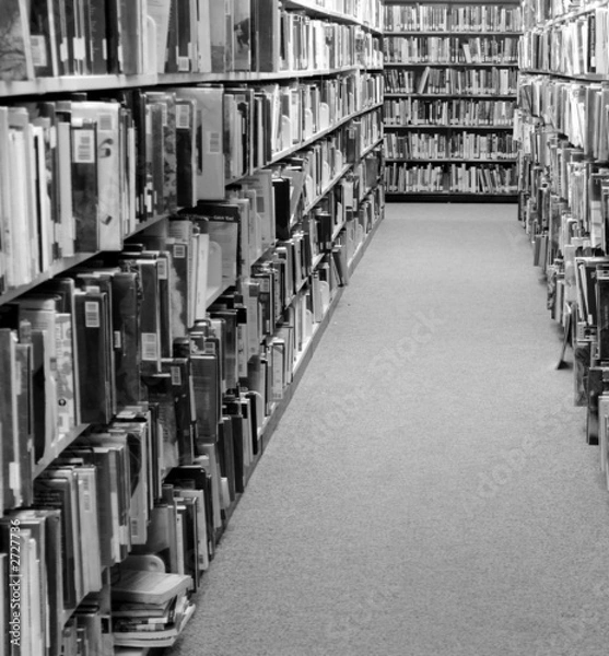 Fototapeta library b&w