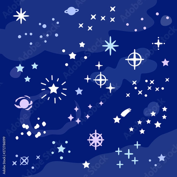 Fototapeta 宇宙空間と星