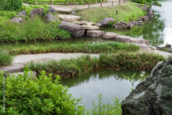 Fototapeta 清澄庭園の磯渡り