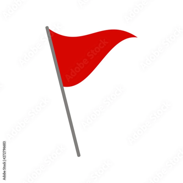 Obraz Red flag. Vector.