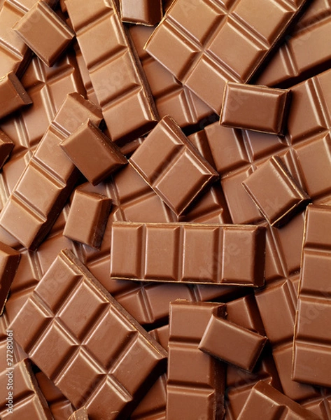 Obraz Tablettes de chocolat au lait