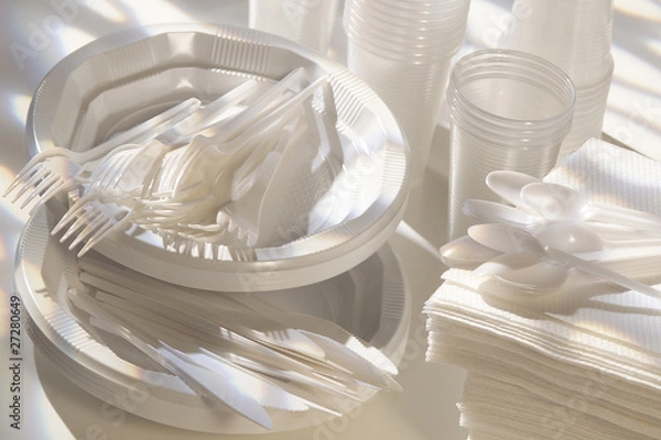 Fototapeta Vaisselle jetable