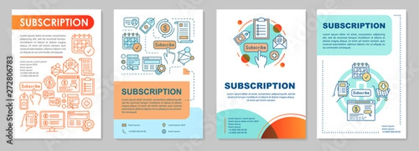 Fototapeta Subscription brochure template layout